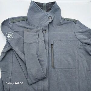 KUHL Gray Full Zip Jacket Women's XS Thumbholes Mock Neck Style 4234